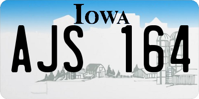 IA license plate AJS164