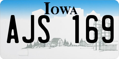 IA license plate AJS169