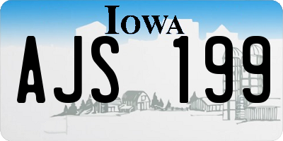 IA license plate AJS199