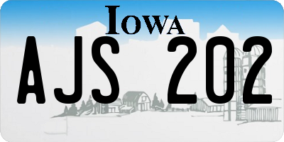 IA license plate AJS202