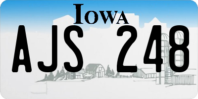 IA license plate AJS248