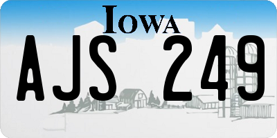 IA license plate AJS249