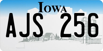 IA license plate AJS256