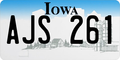IA license plate AJS261
