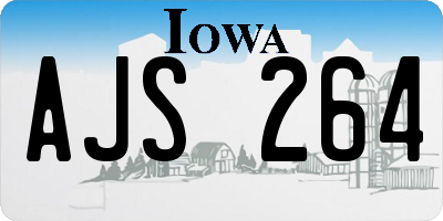 IA license plate AJS264