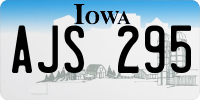 IA license plate AJS295