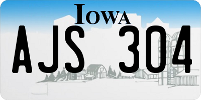 IA license plate AJS304