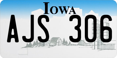 IA license plate AJS306