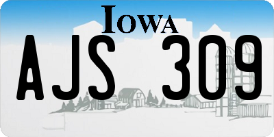 IA license plate AJS309