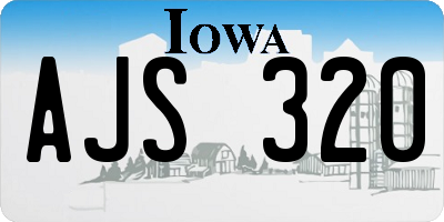 IA license plate AJS320
