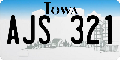 IA license plate AJS321