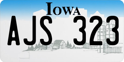 IA license plate AJS323