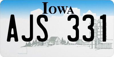 IA license plate AJS331