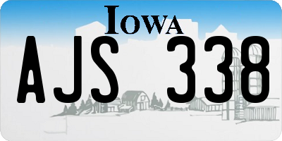 IA license plate AJS338