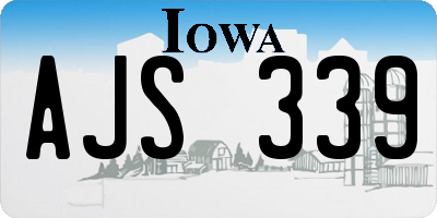 IA license plate AJS339