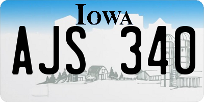 IA license plate AJS340