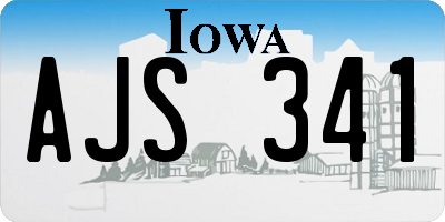 IA license plate AJS341