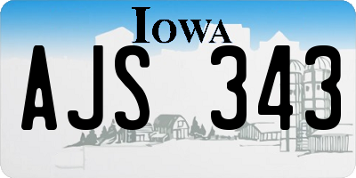 IA license plate AJS343