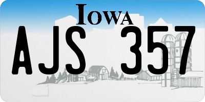 IA license plate AJS357