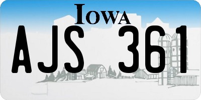 IA license plate AJS361