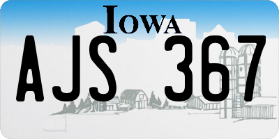IA license plate AJS367
