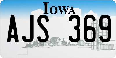IA license plate AJS369