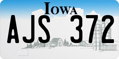 IA license plate AJS372