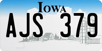 IA license plate AJS379