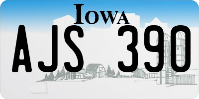 IA license plate AJS390