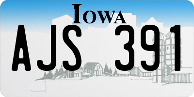 IA license plate AJS391