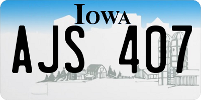 IA license plate AJS407