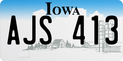 IA license plate AJS413