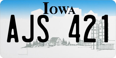 IA license plate AJS421