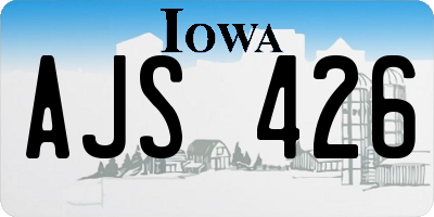IA license plate AJS426