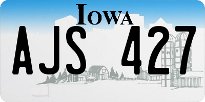IA license plate AJS427