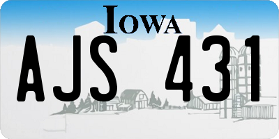 IA license plate AJS431