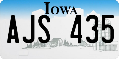 IA license plate AJS435