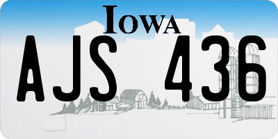 IA license plate AJS436