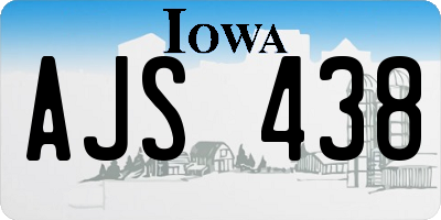IA license plate AJS438