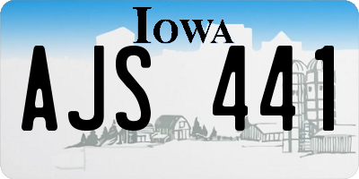 IA license plate AJS441