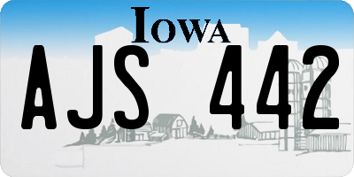 IA license plate AJS442