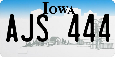 IA license plate AJS444