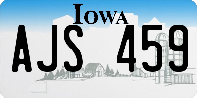 IA license plate AJS459