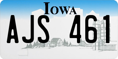 IA license plate AJS461