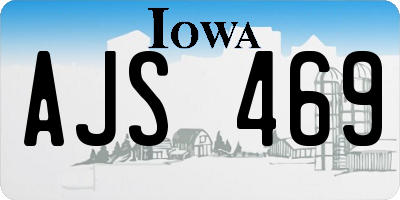 IA license plate AJS469