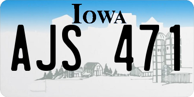 IA license plate AJS471