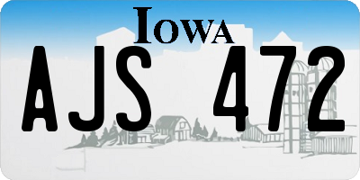 IA license plate AJS472