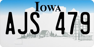 IA license plate AJS479
