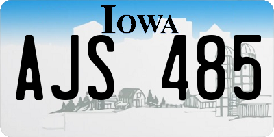 IA license plate AJS485