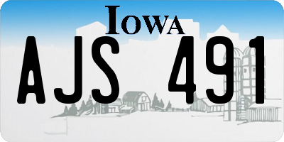 IA license plate AJS491